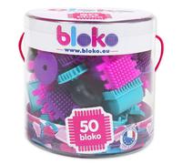 BLOKO - Tube de 50 BIoko Rose - Dès 12 Mois - Fabriqué en Europe - Jouet de Construction 1er âge - 503532