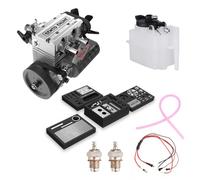 BLOKZ Semto Engine Model Kit, St - nf2 Metal Engine Mini Moteur interal en Ligne refroidi par air avec réservoir, Tuyau, Module de régulateur de Tension, fiche électrique F - Type