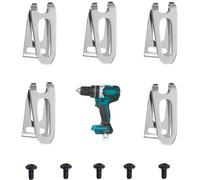 BLOLACDZ Lot de 5 kits professionnels : clip de ceinture 346449-3 et jeu de vis 251314-2 | Crochet de ceinture universel de rechange pour perceuses/scies sans fil Makita 324705-1/346034-2/346317-0