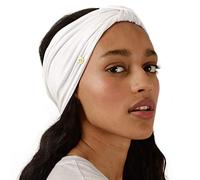 Blom Bandeau Cheveux Femme Original - Bandana Multi-Styles Idéal pour Yoga, Sport, Voyages - Accessoire Cheveux Large Blanc Brillant