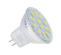 BLOMDE 2 pièces MR11 LED Spotlight AC/DC12-24V lampe halogène de remplacement Coupelle encastrée de lampe (AC/DC12-24V 3W/Cold White 6000K)