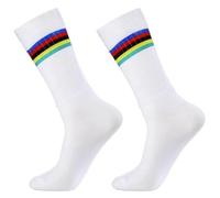 BLOMDE Chaussettes Classiques Homme Équipe De Vélo Sans Couture Anti-Dérapant Cyclisme Sur Route Course En Plein Air Compression Sport Chaussettes Aéro