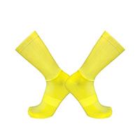 BLOMDE Chaussettes De Sport Homme Chaussettes De Course De Cyclisme En Silicone Antidérapantes Été Aero White Line-Jaune_S 35-39