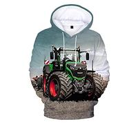 BLOMDE Homme 3D Imprimé Sweats À Capuche Sweats À Capuche pour Hommes Et Femmes Sweat-Shirts Décontractés À Imprimé Tracteur 3D Street Hip-Hop,04,5XL
