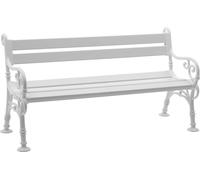 Blome Banc de campagne Linderhof 3 places, avec 6 supports profilés & 6 profilés multichambres en plastique dans l'assise et le dossier, blanc