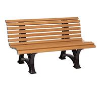 Blome Banc de jardin Amrum - Aspect bois - Banc d'extérieur pour jardin, balcon, terrasse - 2 places - Fabriqué en Allemagne