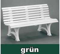 Blome Banc de jardin Helgoland 3 places, plastique facile d'entretien, avec 13 profilés multichambres, 2 pieds & dossier, vert