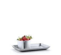 Blomus Plateau 63610 Basic – Acier inoxydable gris – 17 x 11 x 1,5 cm
