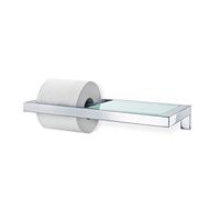 Blomus 68832 Menoto Dérouleur de Papier Toilette Acier Inoxydable/Verre Argent 32 x 15,5 x 5 cm