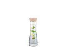 blomus Carafe à eau -DRIWA- | en verre, 1 litre | carafe en verre avec bec verseur sur le couvercle et brochette de fruits | Rose Dust