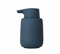 blomus Distributeur de Savon, Céramique, Plastique, Silicone, Gris foncé, H 14 cm, T 9,5 cm, Ø 8,5, V 0,25 l 69039