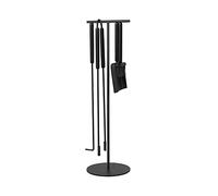 Blomus Fireside Set 5-pcs. Ashi, Outils de cheminée, Acier, Fibre de Coco, chêne Noir