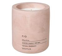 blomus FRAGA Bougie parfumée, Poussière de rose, Béton, H 11 cm, Ø 9 cm, 65655