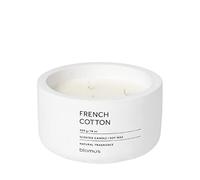 Blomus FRAGA Duftkerze French Cotton, Duft Kerze, Candle, Beton, lily white, 7cm
