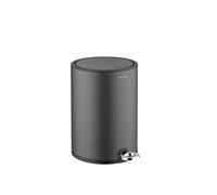 blomus Kosmetikeimer -SINO- Poubelle 3 litres | Anthracite | 20L x 20L x 26H cm | Poubelle à pédale avec système d’abaissement automatique | Poubelle avec récipient intérieur en acier inoxydable