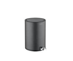 blomus Kosmetikeimer -SINO- Poubelle 3 litres | Anthracite | 20L x 20L x 26H cm | Poubelle à pédale avec système d’abaissement automatique | Poubelle avec récipient intérieur en acier inoxydable