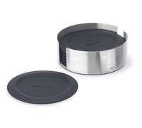 Blomus - Set de 6 dessous de verre Lareto, noir Ø 11,5 cm