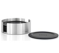 Blomus Lareto - Set de 6 Lot de dessous de verres noir Ø 11,5cm