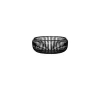 blomus LITO Bol à fruits M | Noir | Acier | Ø 25 x 10 cm | Baleines revêtues par pulvérisation - Utilisable comme bol décoratif ou panier à pain - Robuste et en filigrane
