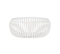 blomus LITO Bol à fruits S | Blanc | Acier | Ø 20 x 8 cm | Baleines revêtues par pulvérisation - Utilisable comme bol décoratif ou panier à pain - Robuste et en filigrane