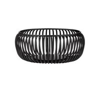 blomus LITO Bol à fruits S | Noir | Acier | Ø 20 x 8 cm | Baleines revêtues par pulvérisation - Utilisable comme bol décoratif ou panier à pain - Robuste et en filigrane