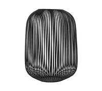 blomus LITO L - Lanterne décorative en Acier Inoxydable 33×33×45 cm | Photophore pour Bougie | Grand Vent Lantern d’intérieur - Couleur Noir