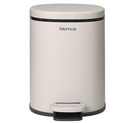 blomus - Moonbeam, 69211 - Poubelle à pédale en acier revêtu par pulvérisation - Capacité de 5 l - Système Smart Close - Seau amovible - Accessoire de salle de bain exclusif (H x l x P) : 29 x 21 x 21