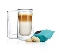 Blomus NERO Lot de 2 verres à latte macchiato double paroi, 63655,