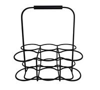 blomus - Panier à bouteilles WIRES - Couleur noire élégante - Accessoire ménager pratique pour jusqu'à 6 bouteilles - Couleur : noir (64244)