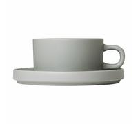 Blomus Pilar Set 2 Tasses à Thé Mug Boire Vaisseau Céramique Mirage Grey 170 ml