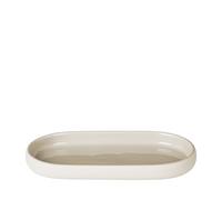 blomus Plateau, Céramique, silicone, Beige clair, H 2,5 cm, B 10 cm, T 19 cm 69060