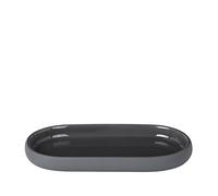 blomus Plateau, Céramique, silicone, Gris foncé, H 2,5 cm, B 10 cm, T 19 cm 69043