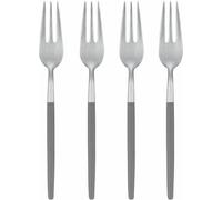 Blomus Set de 4 fourchettes à gâteaux Maxime Sharkskin, acier inoxydable, plastique, 15 cm, 64357
