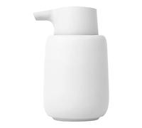 blomus Sono - Distributeur de Savon - 250 ML - en céramique - Blanc - Diamètre : 8 x 14 cm - Couleur : Blanc - Distributeur de Savon Liquide avec tête de Pompe