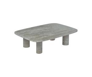 blomus Table basse Volos L 100x70 cm Silver Travertine