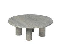 blomus Table basse Volos L Ø75 cm Silver Travertine