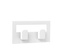 Blomus - VINDO - Crochet double serviette taille L, solution de rangement simple, autocollant, couleur blanc (64181)