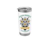 Blonay Suisse Wild Narcissi Riviera Vaudoise Gobelet isotherme en acier inoxydable double paroi