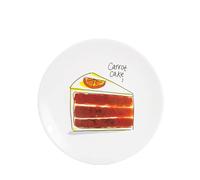 Blond Amsterdam Assiette à gâteau motif Gâteau aux carottes - Vaisselle en céramique - Collection Style rustique - Cadeau original pour tea time et desserts gourmands