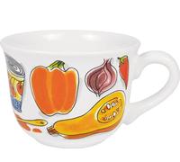 Blond Amsterdam Bol à soupe avec anse - Collection Juste Papoter - Design coloré - Idéal pour soupes, potages et repas confortables