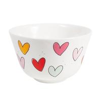 Blond Amsterdam Bol cœur14 cm - Vaisselle en céramique - Collection Juste Papoter - Cadeau tendre pour la fête des mères - Accessoire petit-déjeuner gourmand