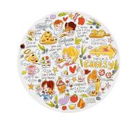 Blond Amsterdam - Grand plat à pizza en céramique 31 cm - Illustrations humoristiques et messages décalés - Accessoire idéal pour soirées conviviales et repas entre amis