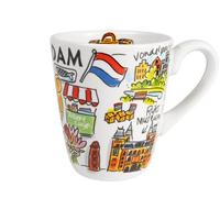Blond Amsterdam Mug 0,35L Blond City Icon Paris - Tasse illustrée à la main avec Tour Eiffel, Notre-Dame, macarons et champagne - Cadeau original Collection City