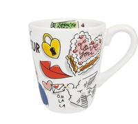 Blond Amsterdam Mug Saint-Valentin 0,35 L « Monsieur » en céramique - Élégance romantique pour café, thé ou chocolat chaud