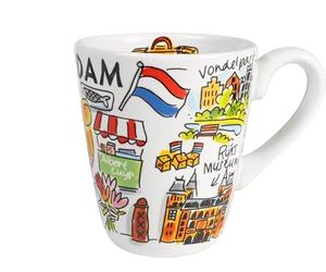 Blond Amsterdam Tasse 0,35L illustrée Amsterdam Mug collection Les Villes - Souvenir de ville néerlandaise - Cadeau original pour passionnés d’Amsterdam