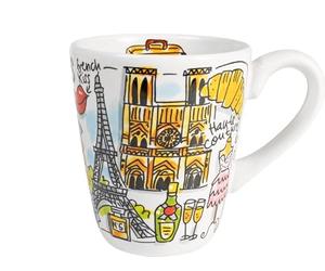 Blond Amsterdam Tasse 0,35L illustrée Paris Mug collection Les Villes - Souvenir de ville romantique - Cadeau original pour passionnés de Paris