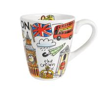 Blond Amsterdam Tasse Londres de 0,35 l, avec Big Ben, bus à deux étages et collection Fish & Chips City
