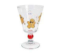 Blond Amsterdam - Verre à vin en verre avec motifs bonshommes pain d’épices - Accessoire de Noël décoratif - Cadeau festif pour les amateurs de vaisselle originale