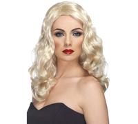 Blond Bouclé Long Glamour Perruque Femmes Célébrité Accessoire Déguisement