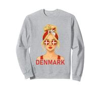 Blond Danish Girl Denmark Flag Danish Girlfriend Wife Sweatshirt